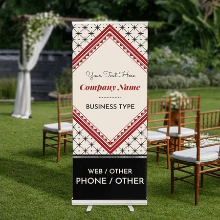 Premium Vector Geometric Pattern Design Customized Photo Printed Roll Up Standee Banner