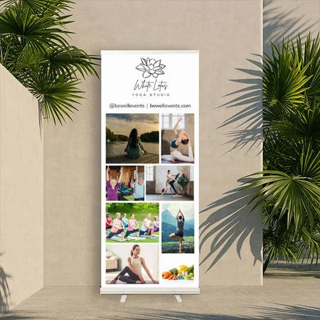 Trendy Photo Collage Design Customized Photo Printed Roll Up Standee Banner