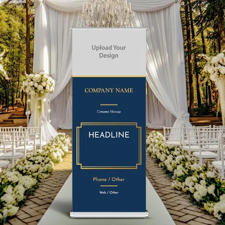 Modern Blue Accounting & Tax Customized Photo Printed Roll Up Standee Banner