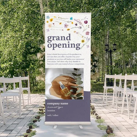 Massage And Beauty & Fashion Floral Design Customized Photo Printed Roll Up Standee Banner