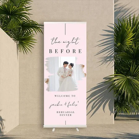 Cute Modern Photo Design Customized Photo Printed Roll Up Standee Banner