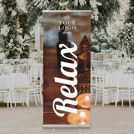 Relax Spa and Beauty Design Customized Photo Printed Roll Up Standee Banner