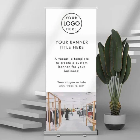 Professional Business Logo And Photo Design Customized Photo Printed Roll Up Standee Banner