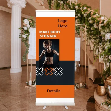 Gym Promotion Marketing Design Customized Photo Printed Roll Up Standee Banner