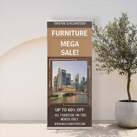 Modern Business Marketing Customized Photo Printed Roll Up Standee Banner