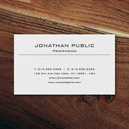 Stylish Minimalist Modern Sleek Elegant Customized Rectangle Visiting Card