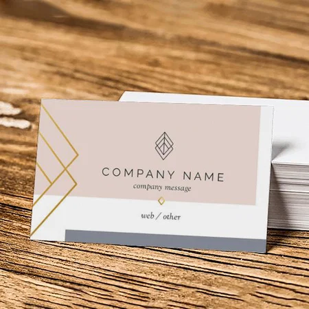 Geometrical Design Customized Rectangle Visiting Card