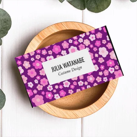 Sweet Daisies Floral Customized Rectangle Visiting Card