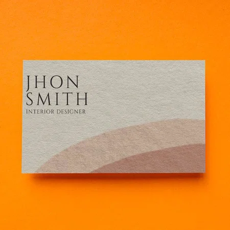 Abstract Modern Boho QR Code Design Customized Rectangle Visiting Card