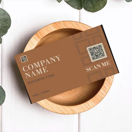 Finance & Insurance QR Code Customized Rectangle Visiting Card