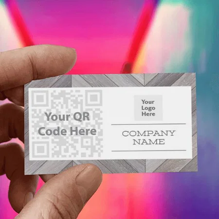 Grey And White Customized Rectangle Visiting Card