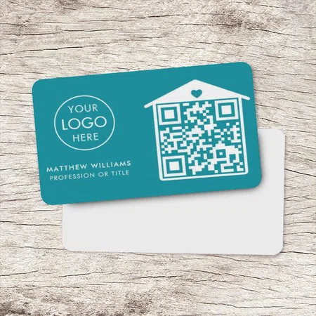 Home Health Aide QR Code Logo Customized Rectangle Visiting Card