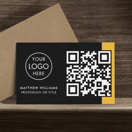 Modern Professional QR Code Logo Design Customized Rectangle Visiting Card