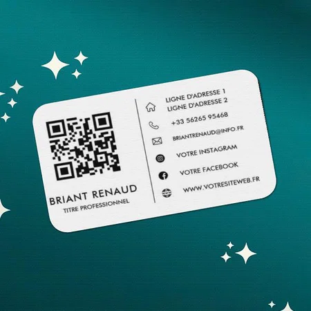 Modern QR Code Design Customized Rectangle Visiting Card