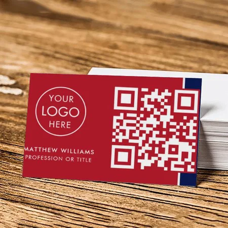 Modern Tutor Professional QR Code Logo Customized Rectangle Visiting Card