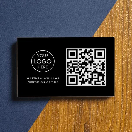 Accountant Professional QR Code Logo Customized Rectangle Visiting Card