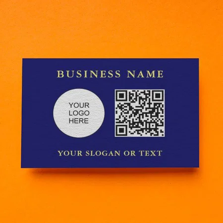 Navy Blue Customized Rectangle Visiting Card