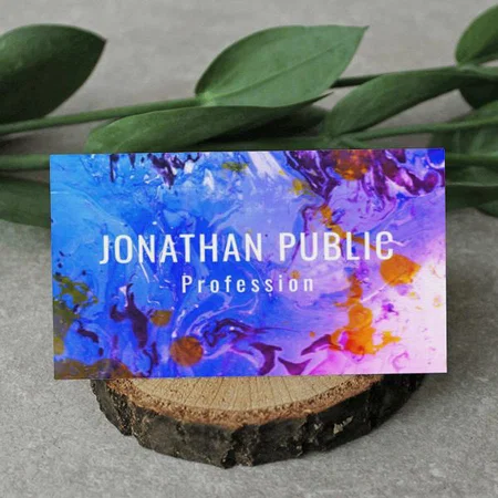 Modern Abstract Elegant Template Customized Rectangle Visiting Card