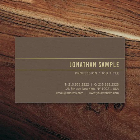 Elegant Brown Gold Minimalist Design Trendy Luxury Customized Rectangle Visiting Card