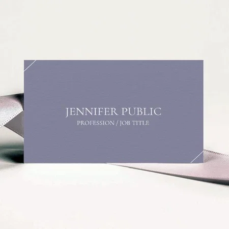 Modern Chic Design Purple Violet Stylish Plain Customized Rectangle Visiting Card