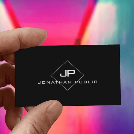 Trendy Modern Elegant Monogram Customized Rectangle Visiting Card
