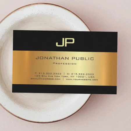Charming Gold Light Shadow Modern Elegant Luxury Customized Rectangle Visiting Card