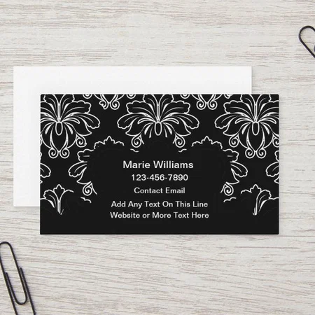 Ladies Feminine Ornate Customized Rectangle Visiting Card