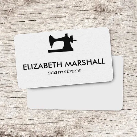 Modern Business Sewing Machine Customized Rectangle Visiting Card