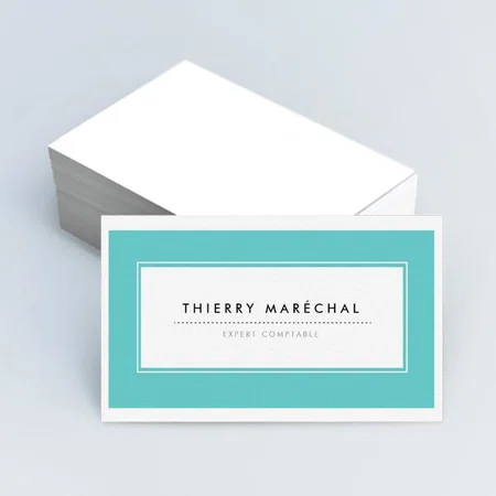 Modernes Blue And White Line Design Customized Rectangle Visiting Card