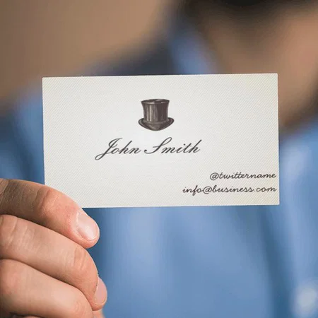 Gentleman's Top Hat Customized Rectangle Visiting Card