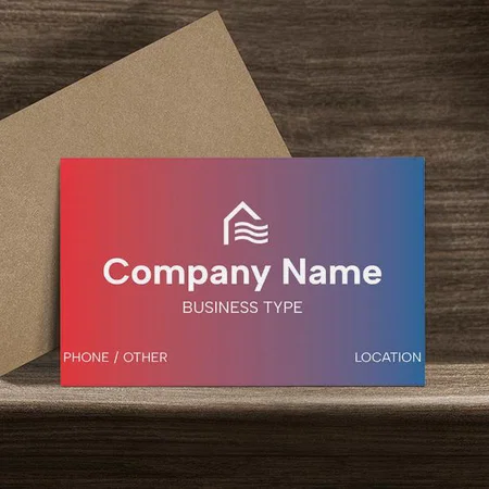 Gradient Color Home Design Customized Rectangle Visiting Card