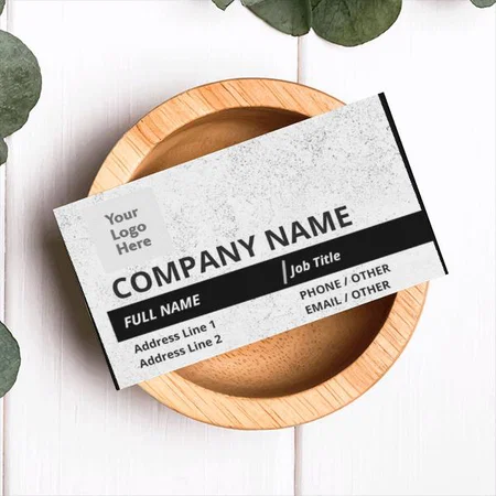 White And Black Color Design Customized Rectangle Visiting Card