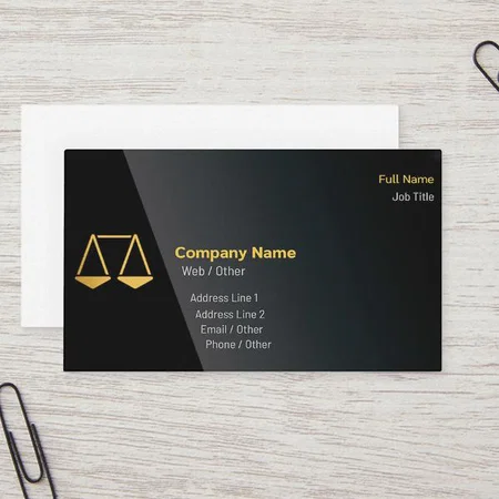 Law Public Safety & Politics Customized Rectangle Visiting Card