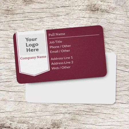 Premium Red Company Logo Design Customized Rectangle Visiting Card