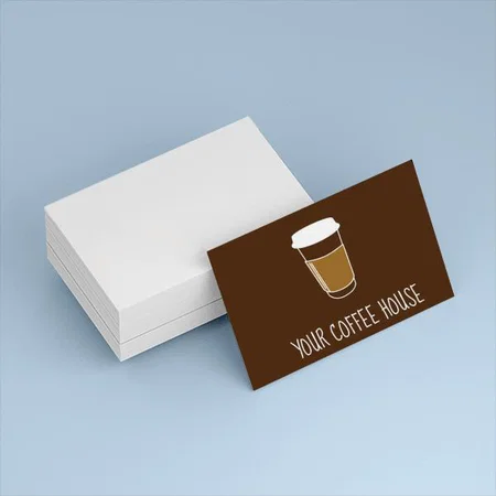 Brown  Coffee House Company Customized Rectangle Visiting Card