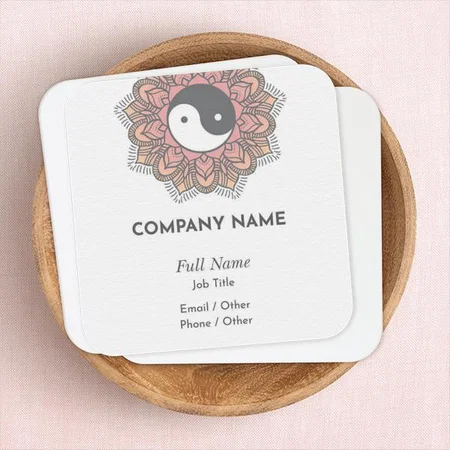 Yoga & Meditation Customized Square Visiting Card