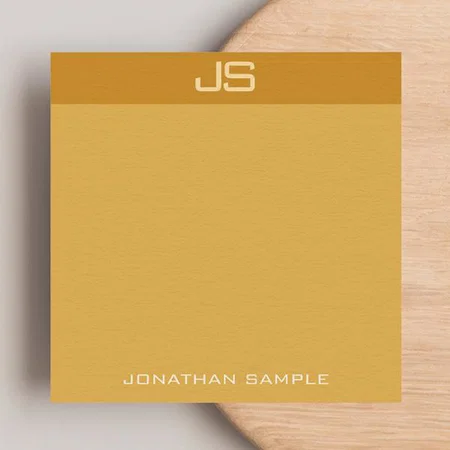 Modern Monogram Customized Square Visiting Card