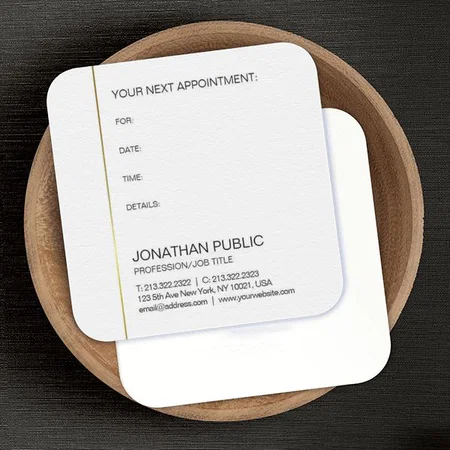 Doctor Dentist Gold Line Customized Square Visiting Card