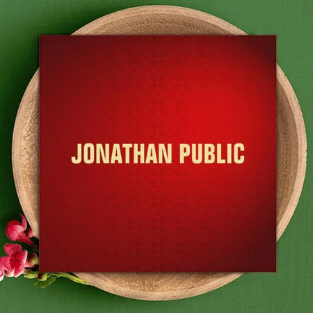 Elegant Silk Black Red Customized Square Visiting Card