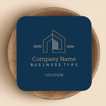 Elegant Standard Customized Square Visiting Card