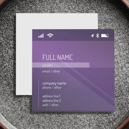 Mobile Devices & Telecommunicatio Customized Square Visiting Card