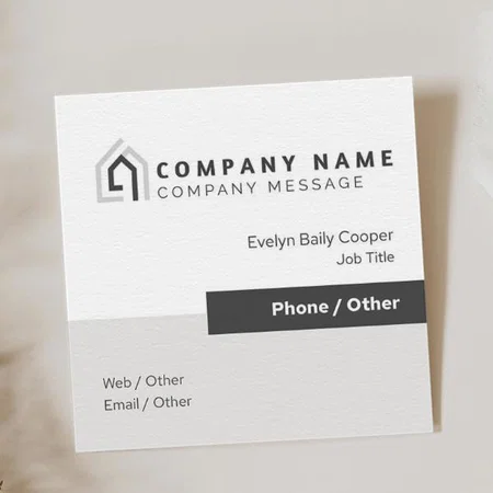 Interior Design Customized Square Visiting Card
