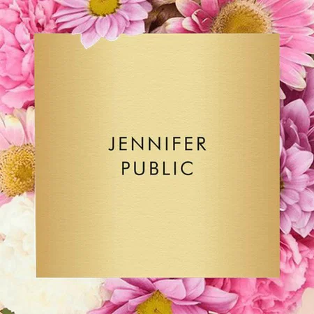 Gold Look Modern Customized Square Visiting Card