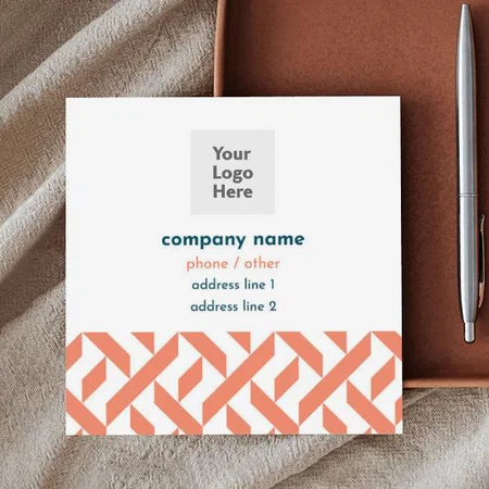 Geometrical Pattern Design Customized Square Visiting Card