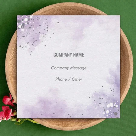 Cosmetics & Perfume Customized Square Visiting Card