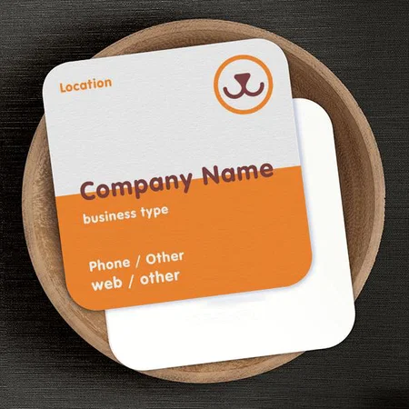 Pet Sitting & Dog Customized Square Visiting Card