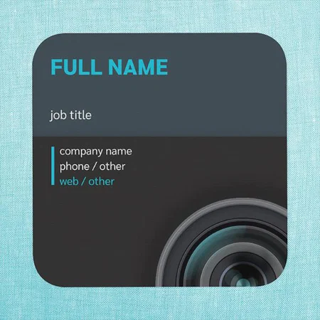 Camera & Photography Customized Square Visiting Card