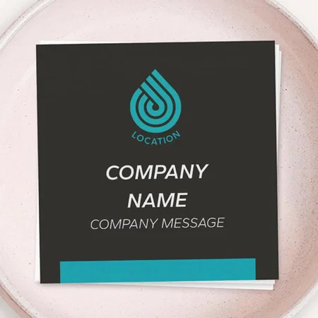 Premium Vector Logo Customized Square Visiting Card