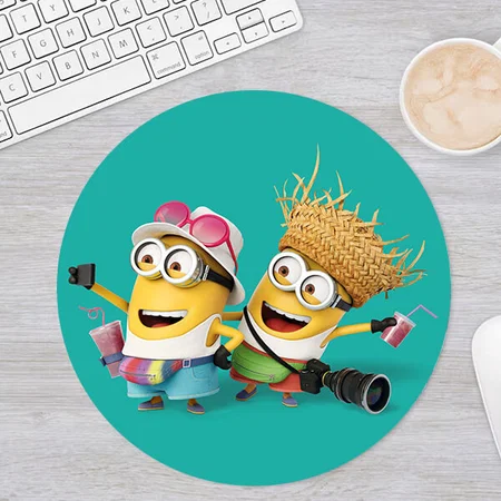 Cartoon Design Customized Printed Circle Mousepad Photo Mouse Pad