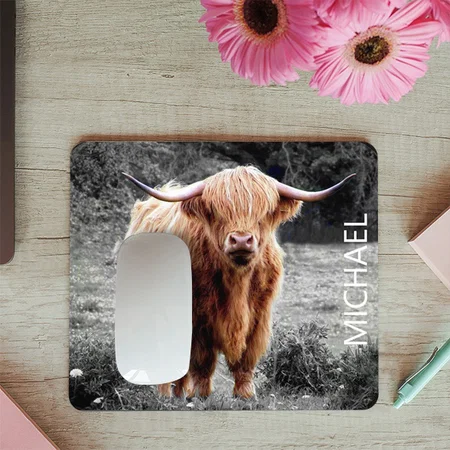 Modern Photo with Name Customized Printed Rectangle Mousepad Photo Mouse Pad